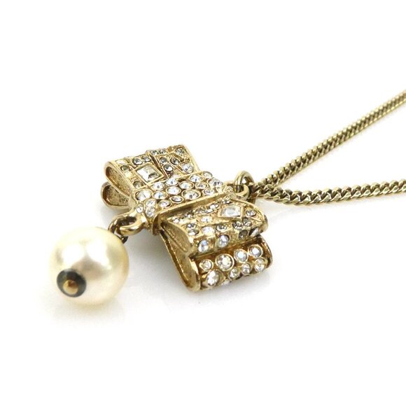 CHANEL White Pearl Logo Necklace - Picture 2 of 5